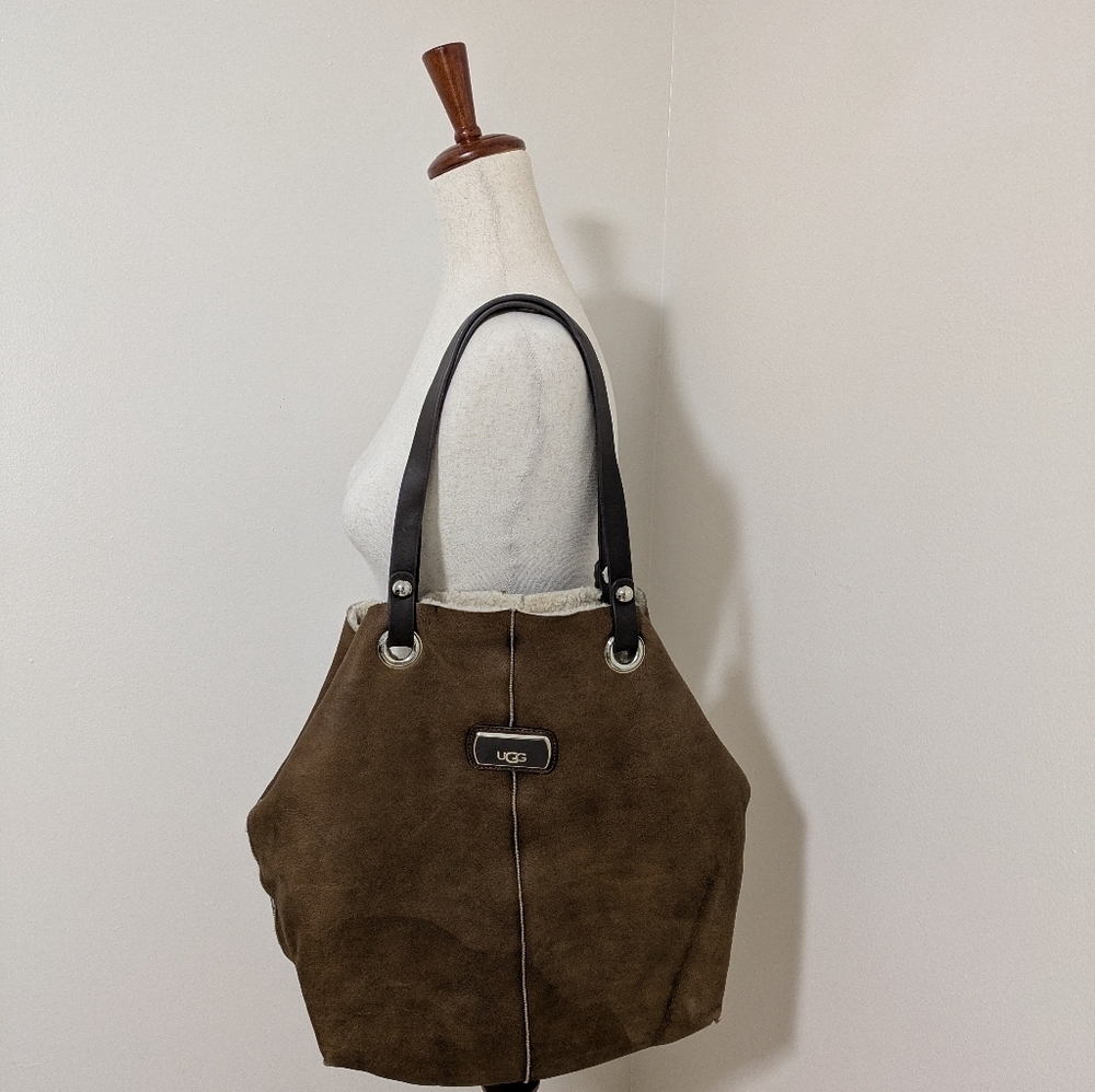 UGG Shearling Brown Tote Purse, Good Condition w/Damage
